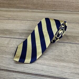 Brooks Brothers Navy and Gold Striped Tie